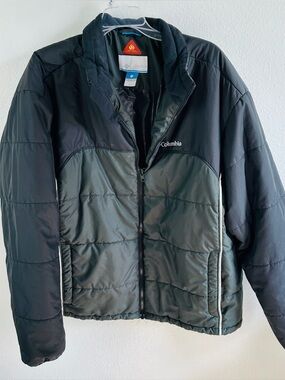 Columbia Black Gray Omni Heat Puffer Jacket Men’s Size 2X